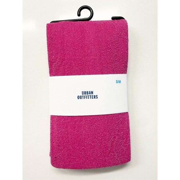 UO Urban Outfitters Pink Metallic Shimmer Tights NEW S/M - Picture 1 of 3